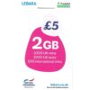Lebara £5 Bundle / 1000 UK Mins / 1000 UK Texts & 100 Int. Mins